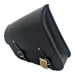 Sacoche latérale solo de bras oscillant 12L Harley-Davidson Sportster — Cuir Noir Ledrie — disponible chez Holdfast Marseille, distributeur Ledrie en France