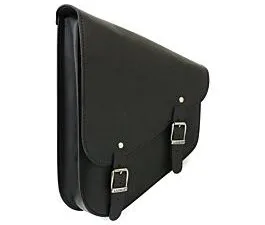 9L Solo Swingarm Side Bag for Harley-Davidson Softail, Black Leather, Ledrie — available at Holdfast Marseille, Ledrie distributor in France