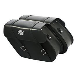 Sacoches latérales rigides 17L — Cuir Noir Ledrie