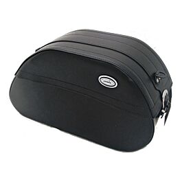 Sacoches latérales rigides 32L — Cuir Noir Ledrie