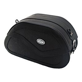 Sacoches latérales rigides 33L — Cuir Noir Ledrie