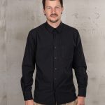 Chemise Chambray Albatros noir homme en chambray vintage, vue de face