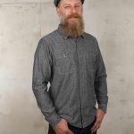 Chambray overhemd US Navy grijs 1940 USN Chambray Shirt Harbor Gray Pike Brothers