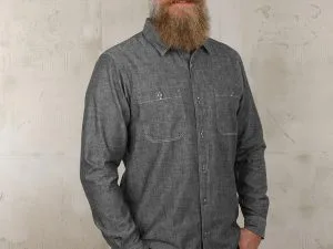 Chambray shirt us navy gray 1940 USN Chambray Shirt Harbor Gray Pike Brothers
