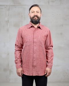 Chemise chambray us navy rouge 1940 USN Chambray Shirt Harbor Red Pike Brothers