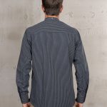 chemise bleu Pike Brothers, détail du tissu et des finitions