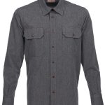 Chemise Engineer noir homme en denim vintage, vue de face
