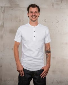 Chemise henley manches courtes blanc 1927 Henley Shirt Short Sleeve Pure White Pike Brothers