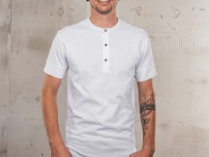 Chemise henley manches courtes blanc 1927 Henley Shirt Short Sleeve Pure White Pike Brothers