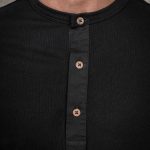 Black Pike Brothers shirt, detail of the fabric and finishes