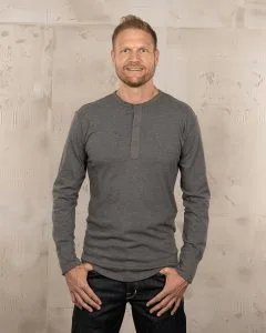 Chemise henley manches longues gris 1927 Henley Shirt Long Sleeve Grey Melange Pike Brothers