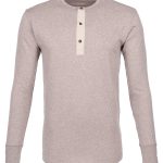 Camisa Henley marrón de manga larga de 1927, modelo Pike Brothers.
