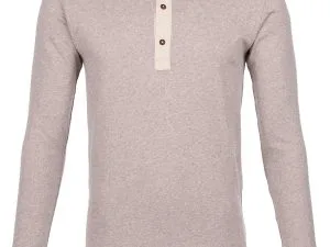 Camisa Henley marrón de manga larga de 1927, modelo Pike Brothers.
