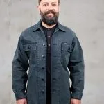 chemise noir Pike Brothers, détail du tissu et des finitions