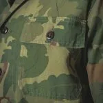 chemise vert Pike Brothers, détail du tissu et des finitions