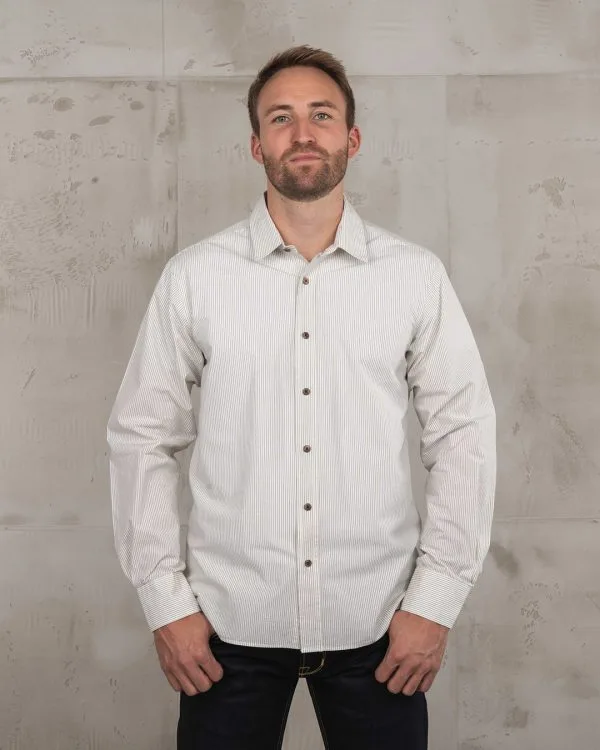 Chemise Oxford Blanc Homme - 1954 Oxford Shirt Kingston white Pike Brothers