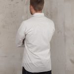 Chemise Oxford blanc homme en coton oxford vintage, vue de face