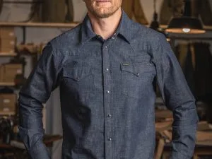 Indigo Rider Shirt 1952 Rider Shirt Japanese 9oz Indigo Pike Brothers