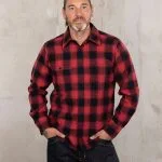 Rood flanellen Roamer-shirt 1937 Roamer-shirt Rood geruit flanellen shirt Pike Brothers