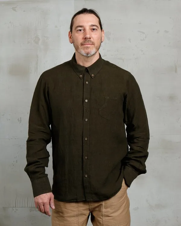 Men's Green Surveyor Flannel Shirt - 1932 Surveyor Shirt Clifden Green Pike Brothers