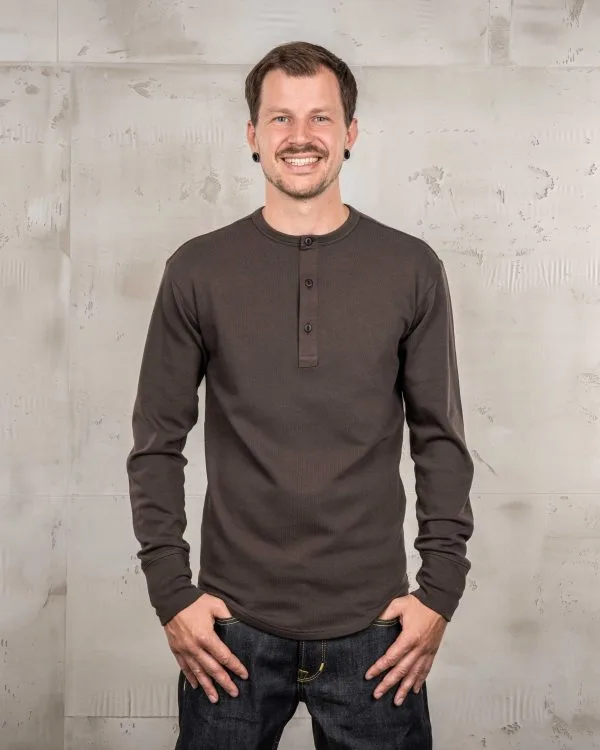 Heren Utility Coffee Shirt - Utility Shirt met lange mouwen uit 1954, Pike Brothers