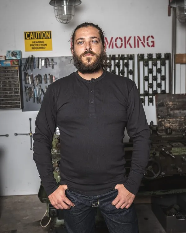 Men's Black Utility Shirt - 1954 Utility Shirt Long Sleeve Faded Black Pike Brothers