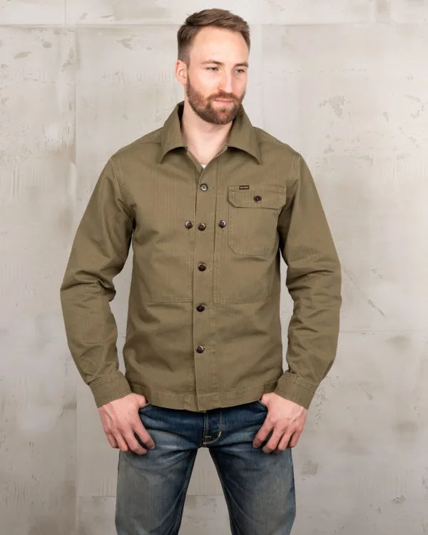 Herren-Utility-Hemd in Olivgrün - 1967 Utility Shirt HBT Olive Pike Brothers