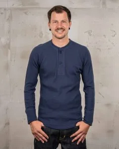Camisa azul de gofre de 1936 Camisa de gofre Shadow Blue Pike Brothers