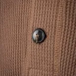Caramel Pike Brothers shirt, fabric and finishing details