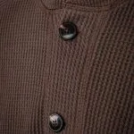 Brown Pike Brothers shirt, detail of the fabric and finishes
