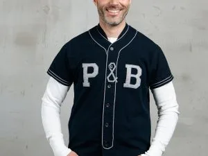 Navy baseball jersey 1938 Baseball Shirt Dark Navy Pike Brothers