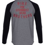 Zwart honkbalshirt voor heren, gemaakt van vintage katoen, vooraanzicht.
