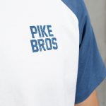 White Pike Brothers t-shirt, detail of the fabric and finishes