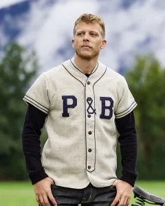 Maillot baseball van buren gris 1938 Baseball Jersey Van Buren Grey Pike Brothers