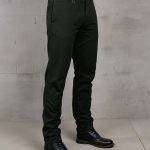Grey Pike Brothers trousers, detail of the pockets and fabric