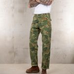 pantalon vert Pike Brothers, détail des poches et du tissu