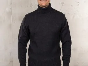 Charcoal turtleneck sweater 1923 Turtle Neck Anthracite Pike Brothers