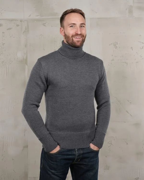 Maglione a collo alto grigio da uomo - 1923 Maglione a collo alto grigio Pike Brothers