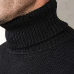 Black turtleneck sweater from Holdfast Marseille, official Pike Brothers retailer