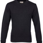 Pull Marin US Navy anthracite homme en laine vierge vintage, vue de face
