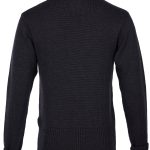 pull marin anthracite Pike Brothers, détail de la maille et du col