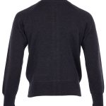 pull militaire gris Pike Brothers, détail de la maille et du col