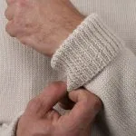 RAF Pike Brothers sweater, detail of the knit and collar
