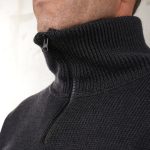 Pull Troyer Col Zippé anthracite Holdfast Marseille, revendeur officiel Pike Brothers