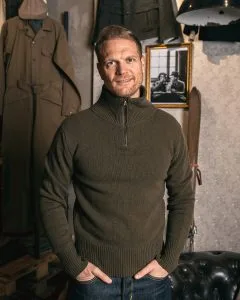 Troyer Army Green Sweater 1948 Troyer Army Green Pike Brothers