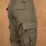 Short Militaire Jungle vert olive homme en coton ripstop vintage, vue de face