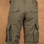 short vert olive Pike Brothers, détail des poches et du tissu