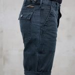 short noir Pike Brothers, détail des poches et du tissu