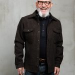 Bruin Pike Brothers-shirt, details van de stof en afwerking.