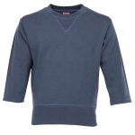 Men's vintage blue sweatshirt in vintage cotton fleece, front view